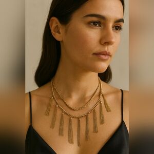 ✨ Statement Gold Tassel Necklace ✨